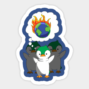 Destructive Penguins Sticker